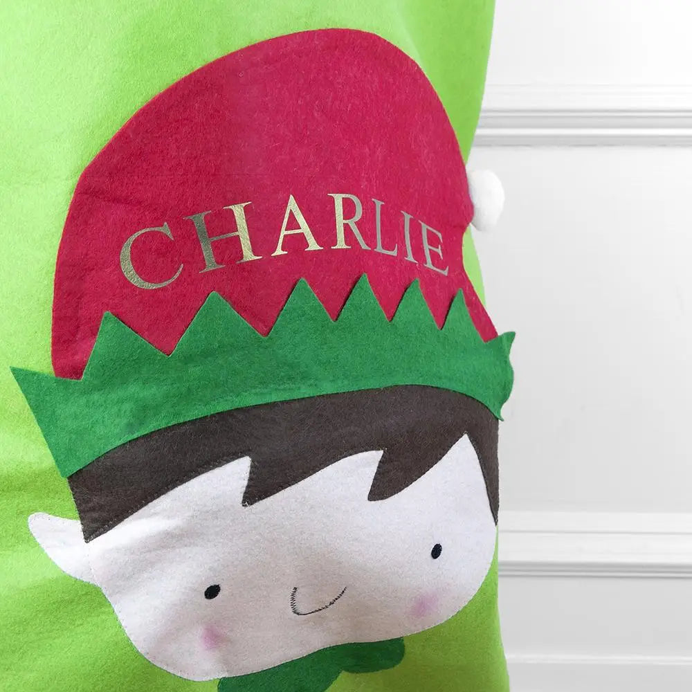 Personalised Christmas Elf Santa Sack - Spellbound