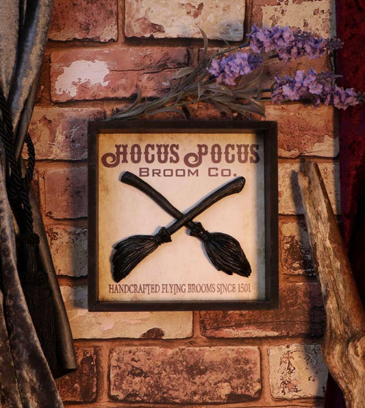 Hocus Pocus Broom Co Witches Picture Frame Wall Mounted Art - Spellbound
