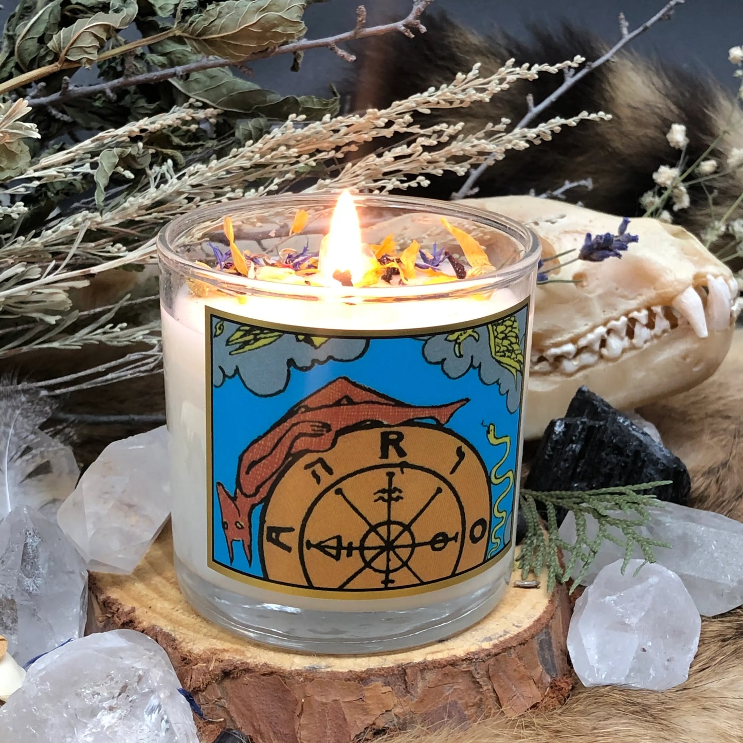 6oz Wheel of Fortune Tarot Candle - Spellbound