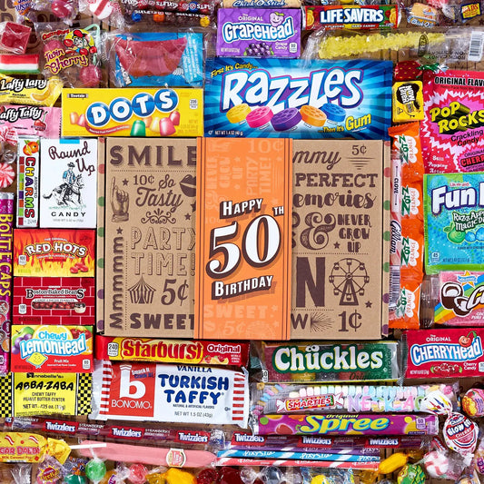 50th Birthday Retro Candy Gift - Spellbound