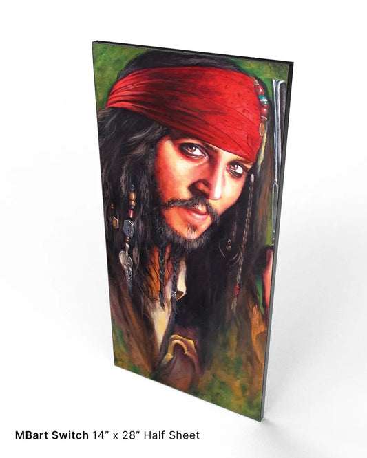 Pirates of the Caribbean: Captain Jack Sparrow - 14" X 28" Canvas and Frame - Spellbound