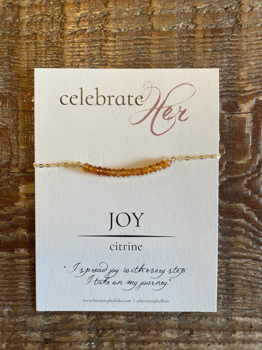 Celebrate HER Joy | Stone Bar Bracelet - Citrine - Spellbound