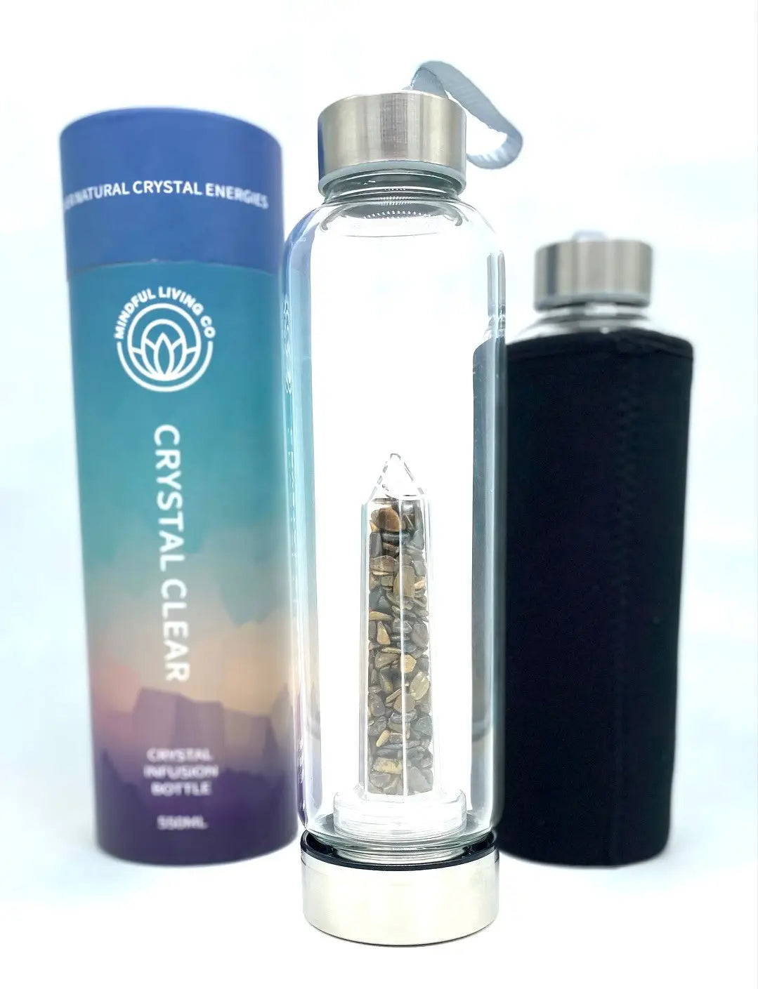 Crystal Clear Water Bottle - Tiger Eye - Spellbound