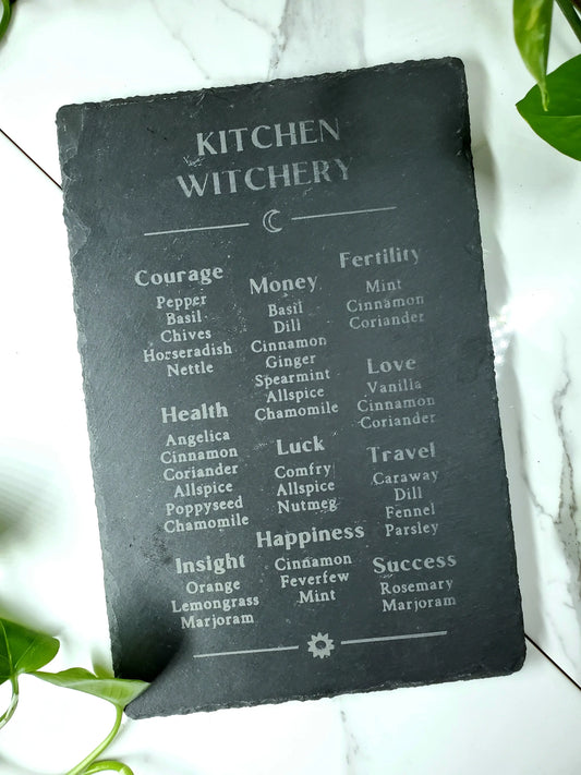12" Slate Kitchen Witch Trivet - Spellbound