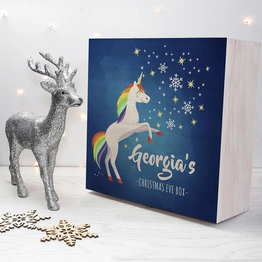 Personalised Rainbow Unicorn Christmas Eve Box - Spellbound