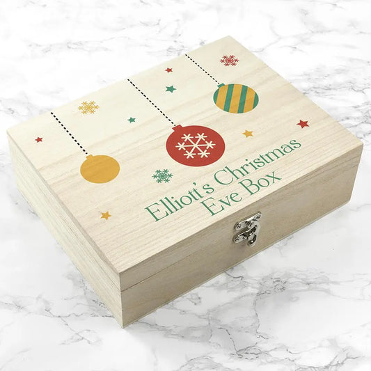 Personalised Bauble Christmas Eve Box treat republic faire