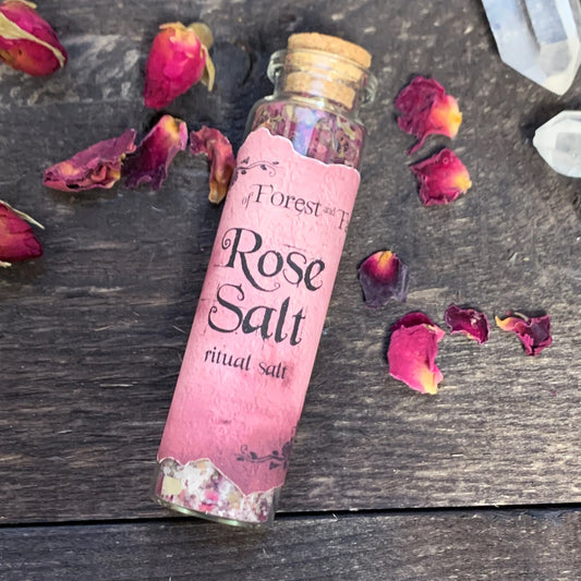 Rose Ritual Salt | Enchanted Salt | Pink Cleansing Salt | Circle Casting | Spellcrafting | Witchcraft | Witchy Altar Tools | Witch Salt - Spellbound