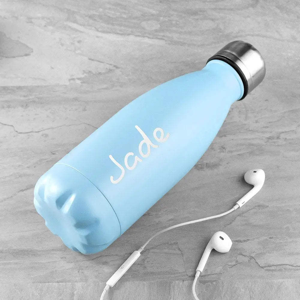 Personalised Sky Blue 350ml Water Bottle - Spellbound