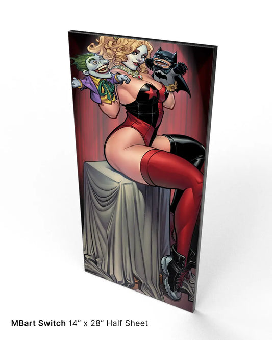 Harley Quinn: Puppet Master - 14" X 28" Canvas and Frame - Spellbound