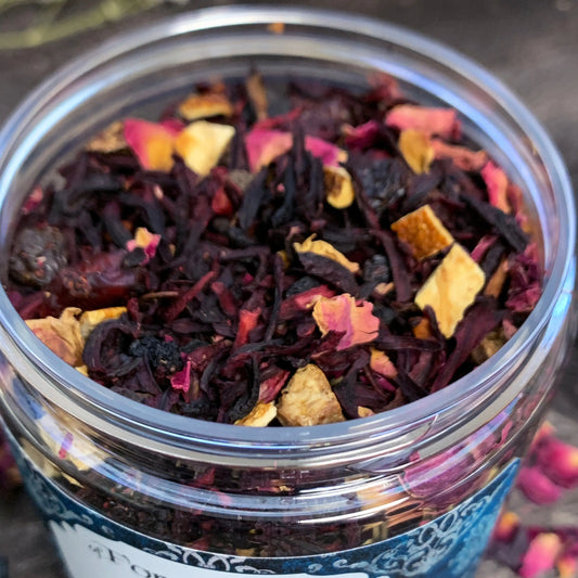 Hecate Hand Blended Ritual Tea | Organic Tea | Goddess of the Crossroads | Dark Moon Tea | Witch Protection | Hedge Witch | Hibiscus Tea - Spellbound
