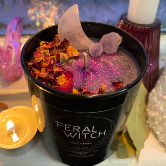 Lilith Crystal Spell Candle - Spellbound