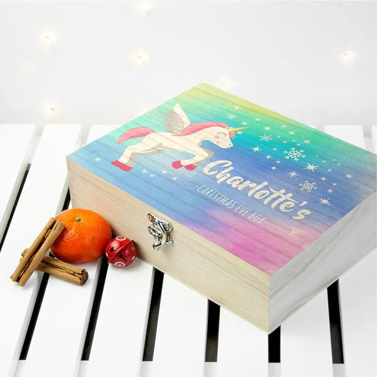 Personalised Colourful Baby Unicorn Christmas Eve Box - Spellbound