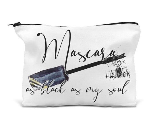 Mascara As Black As My Soul Zippered Cosmetic Bag - Spellbound