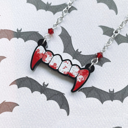 Gothic Vampire Fangs Necklace | dracula, vampire jewellery - Spellbound