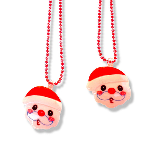 Pop Cutie Kissing Santa Holiday Kids Necklace Christmas - Spellbound