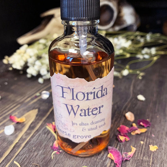 Herb Infused Florida Water | Cleansing Purification | Manifesting | Spell Work | Ritual Craft | Witchcraft | Green Witch | Cottagecore Herbs - Spellbound
