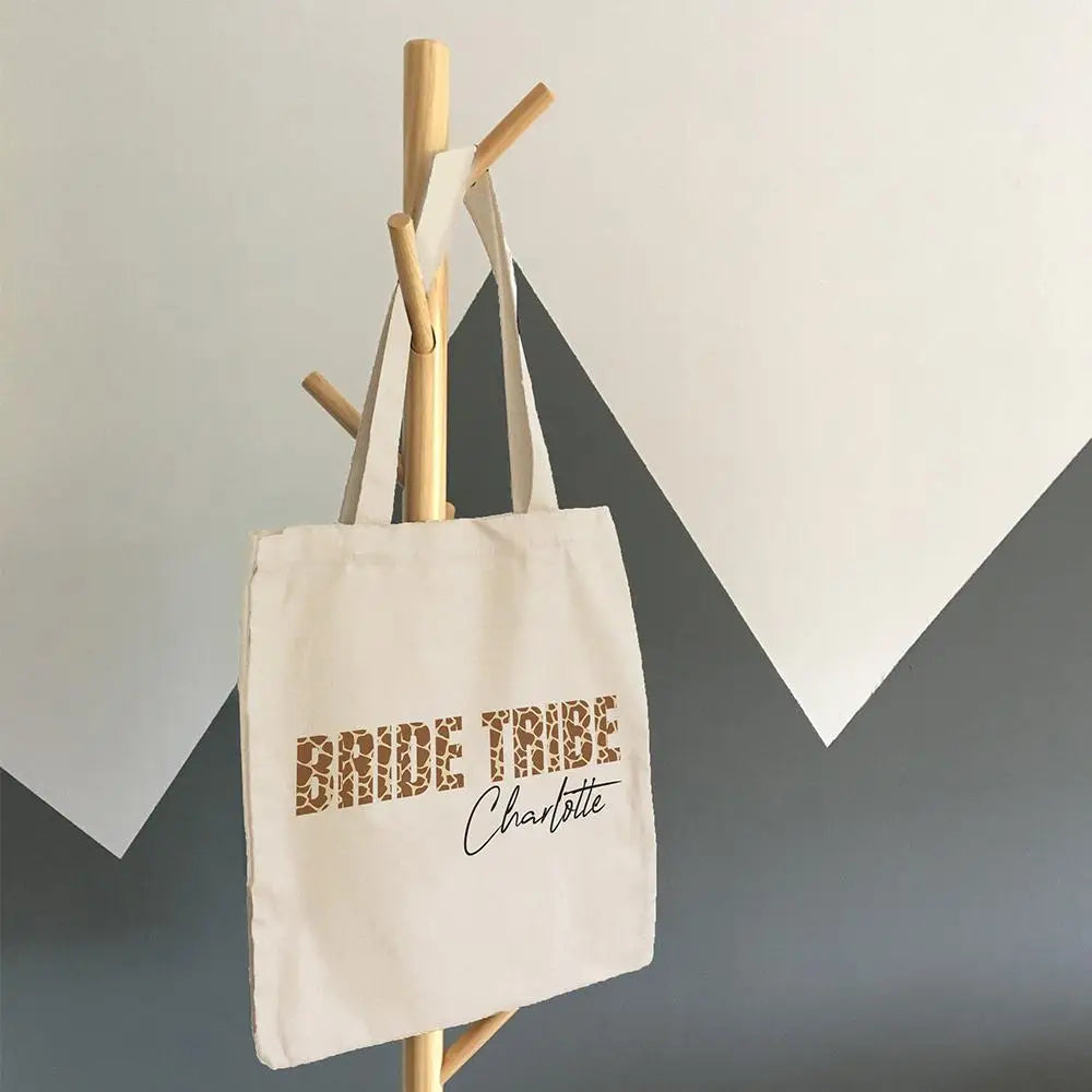 Personalised Bride Tribe Animal Print Tote Bag - Spellbound