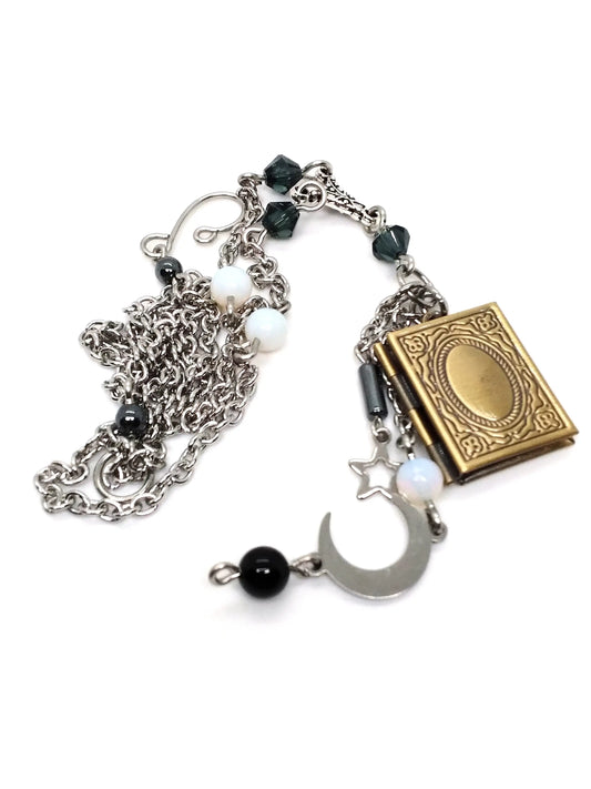 Celestial Spellbook Locket Charm Necklace - Spellbound
