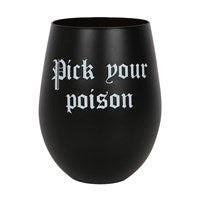 PICK YOUR POISON STEMLESS WINE GLASS - Spellbound