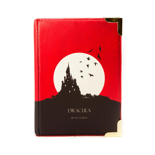 Dracula Moon Red Book Crossbody Clutch Handbag - Spellbound