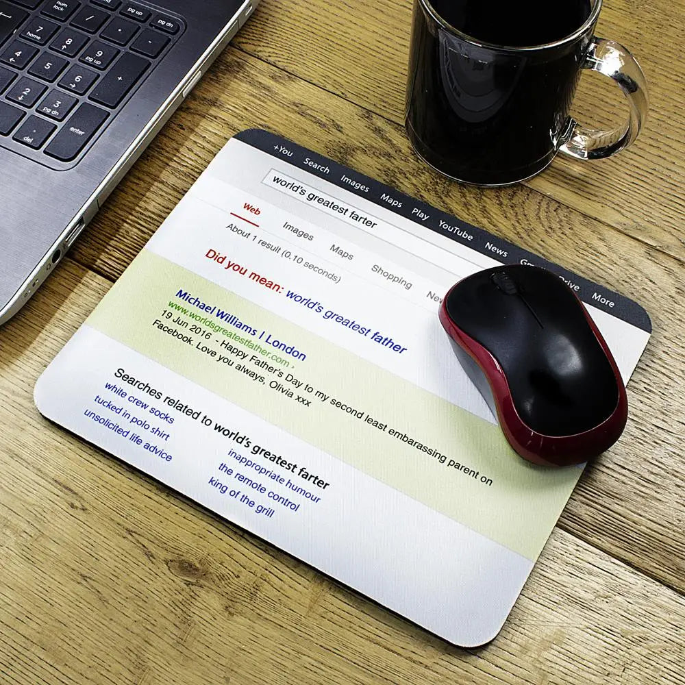 Web Search Personalised Father's Day Mouse Pad - Spellbound