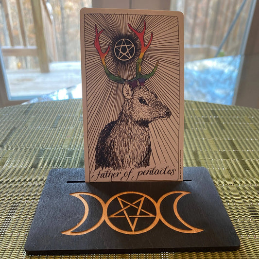 Triple Moon Pentagram Tarot Card Holder - Spellbound