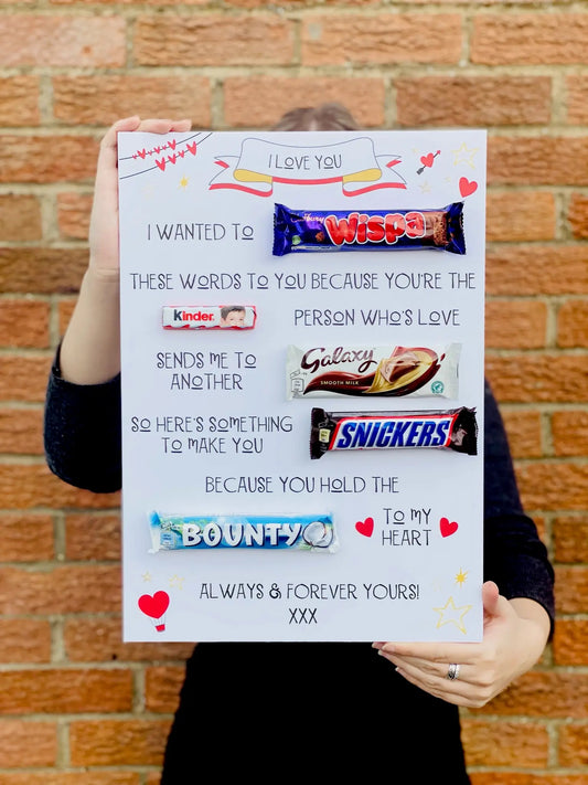 I Love You Chocolate Message Board Gift La de da living faire