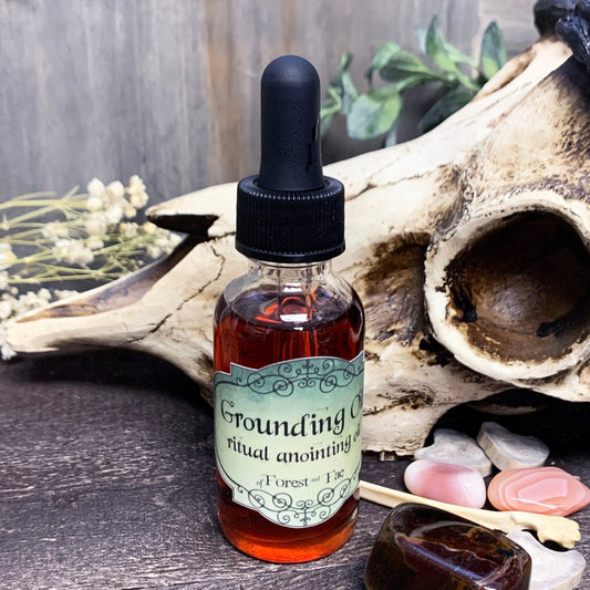 Grounding Oil | Energy Work | Shielding | Ritual Anointing Oil | Altar Oil | Spellcrafting | Witchcraft | Candle Dressing Oil | Witchy Tools - Spellbound