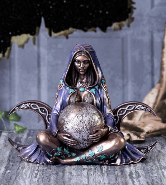 Triple Moon Goddess Bronze Statue 36cm - Spellbound