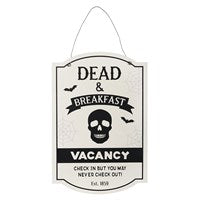 30CM DEAD AND BREAKFAST HANGING SIGN - Spellbound