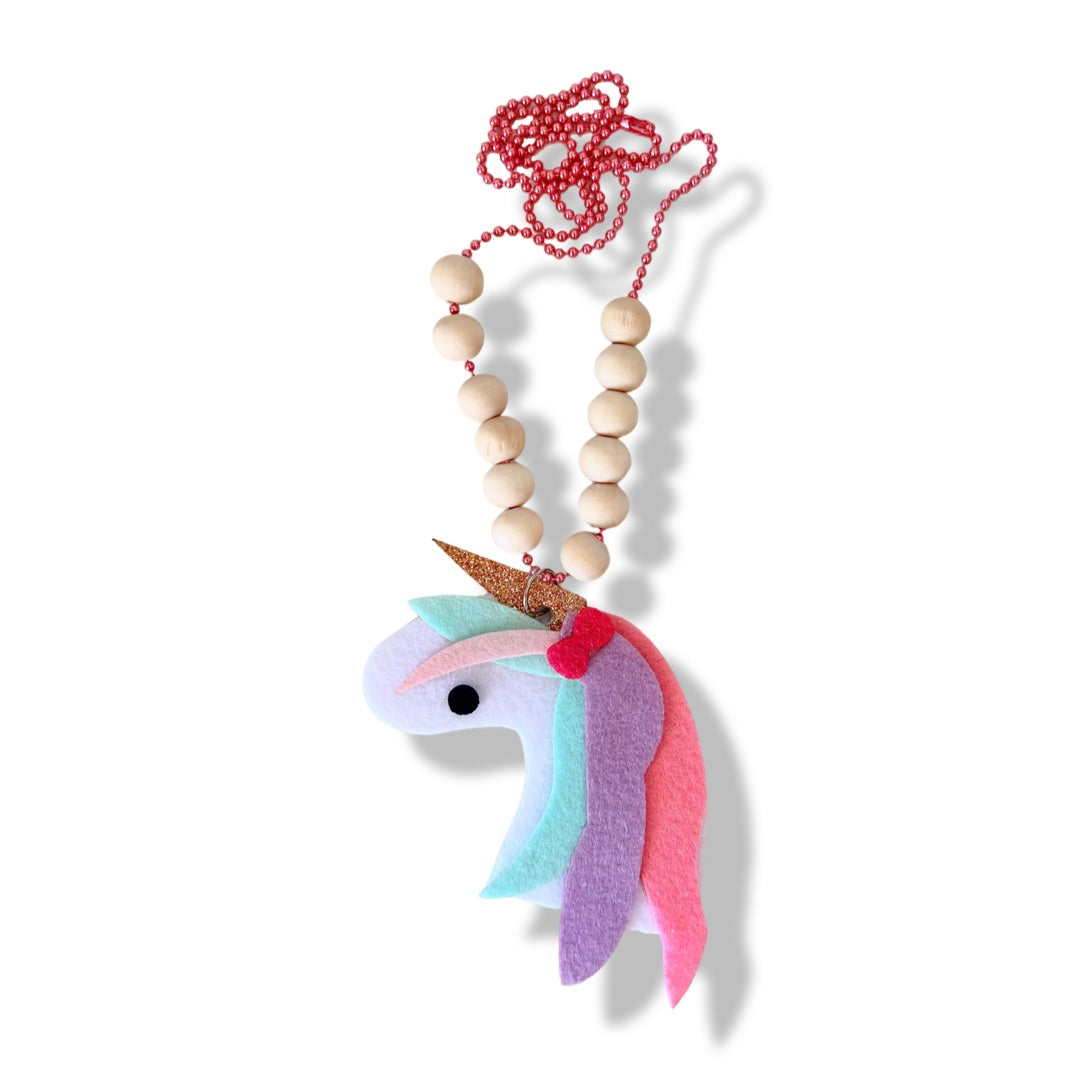 Pop Cutie Kids Felt/Wood DIY Necklace Set Unicorn - Spellbound
