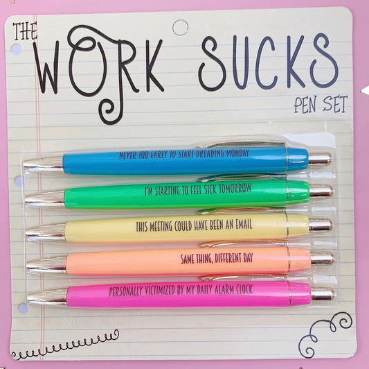 Work Sucks Pen Set - Spellbound