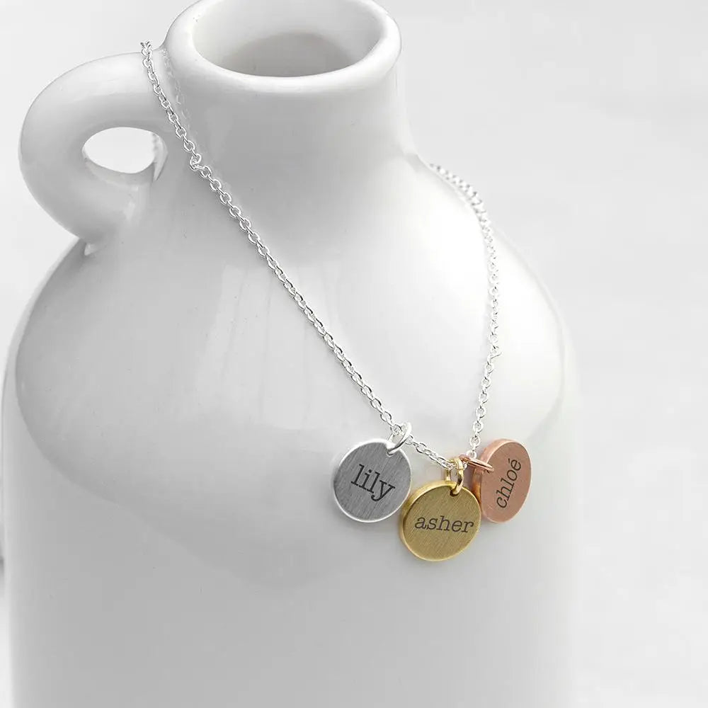 Personalised My Family Discs Necklace - Spellbound