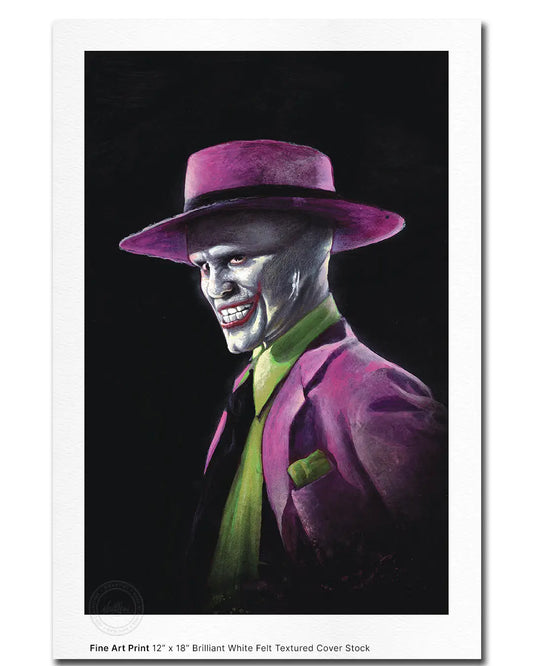 The Mask/joker Mash-up - 12" X 18" Fine Art Print - Spellbound