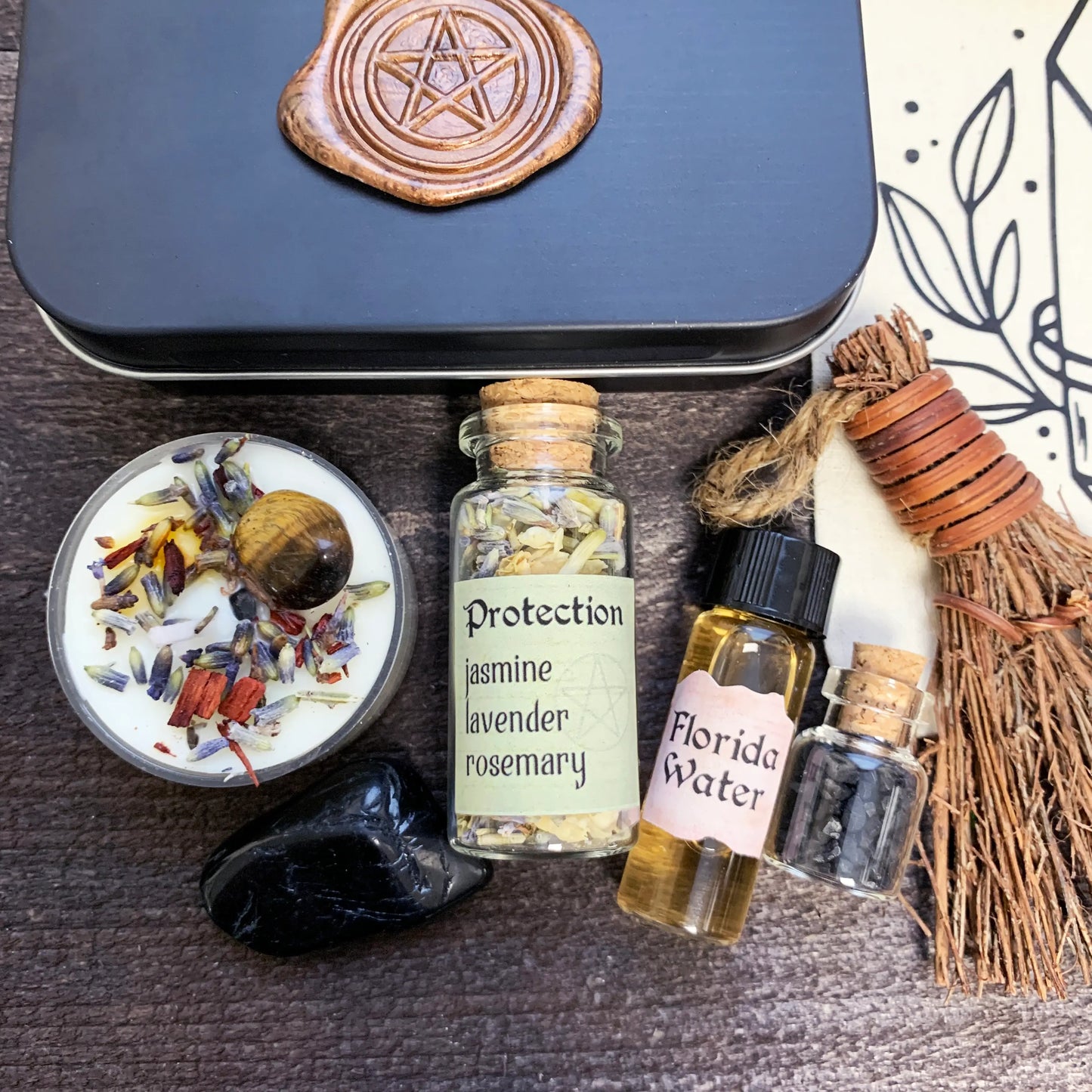 Protection Travel Altar | Ritual Kit | Witch Kit | Manifestation | Witchcraft Kit | Pagan | Wiccan | Pocket Witchcraft Altar | Spell Candle - Spellbound