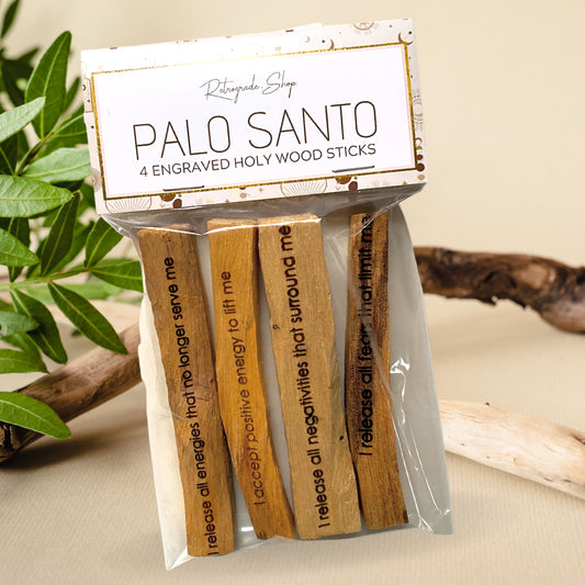 Palo Santo Bundle, 4 Pack Engraved Intentions - Spellbound