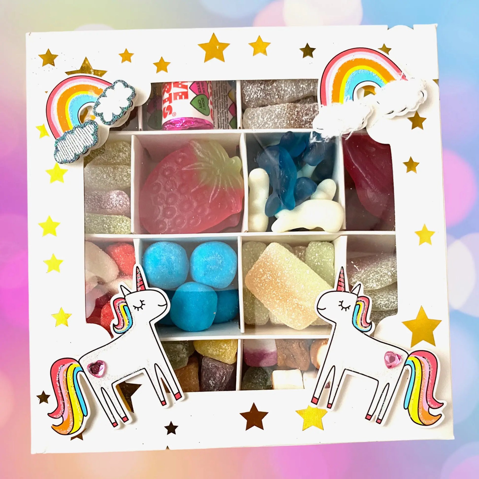 Unicorns Rainbows Sweet Gift Box, Gifts for her. 325g the sweet masters faire
