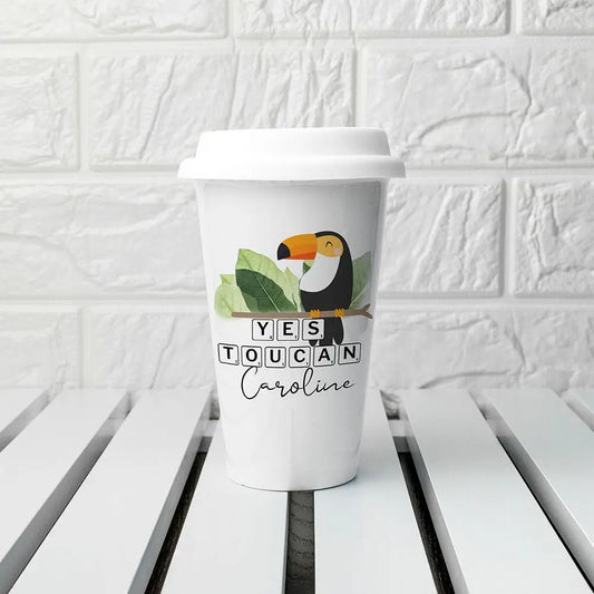 Personalised Yes Toucan Eco Travel Mug - Spellbound