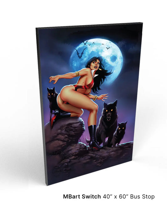 Vampirella: Full Moon Surprise - 40" X 60" Canvas and Frame - Spellbound