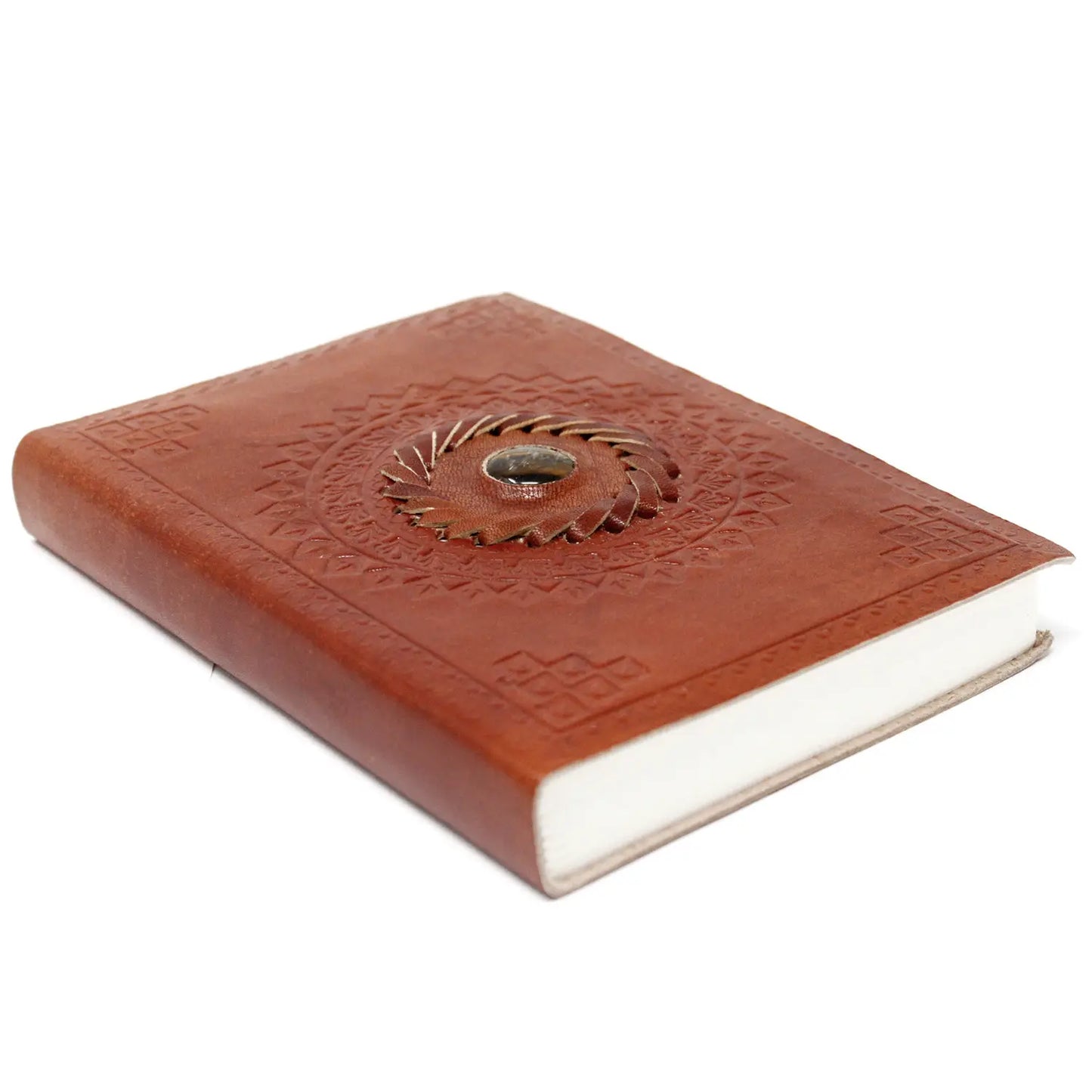Leather Tigereye Notebook (7x5") ancient wisdom faire