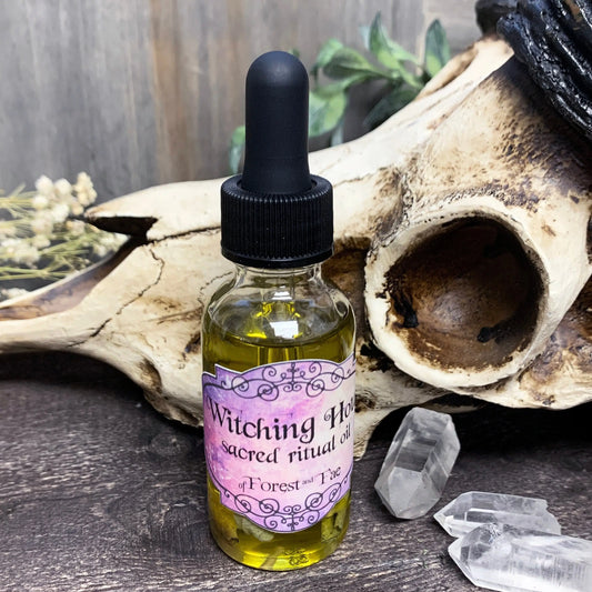 Witching Hour Sacred Ritual Oil | Anointing Oil | Altar Oil | Spellcrafting | Witchcraft | Candle Dressing Oil | Altar Tools | Witchy Tools - Spellbound