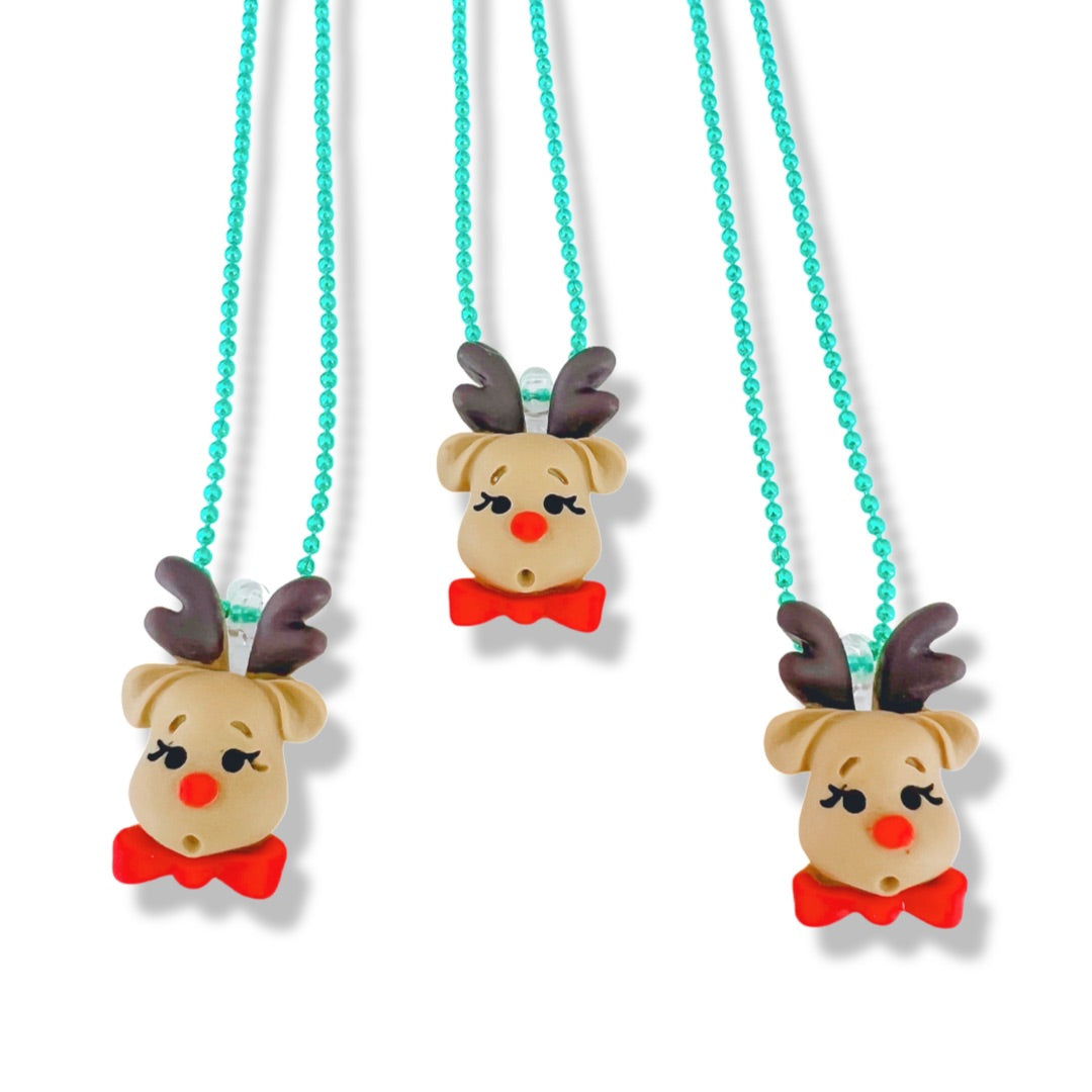 Pop Cutie Reindeer Holiday Kids Necklace Christmas - Spellbound