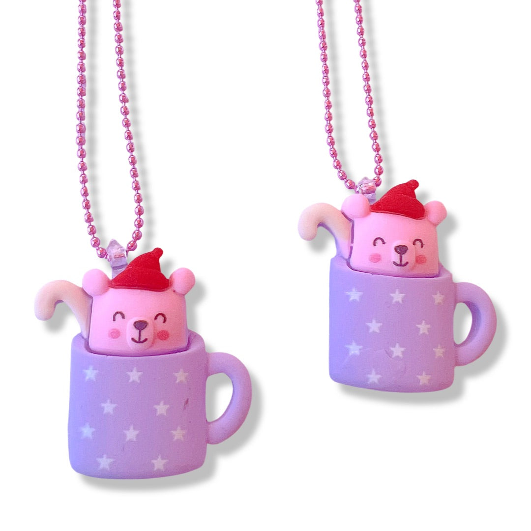 Pop Cutie Hot Drink Purple Kids Necklace Holiday Christmas - Spellbound