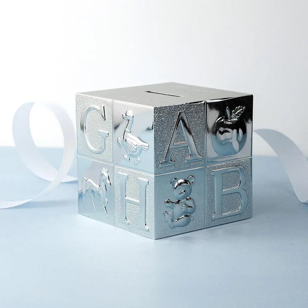 Personalised Silver Plated Alphabet Square Money Box - Spellbound
