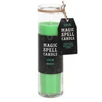GREEN TEA 'LUCK' SPELL TUBE CANDLE - Spellbound