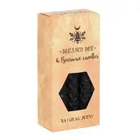 PACK OF 6 BLACK BEESWAX SPELL CANDLES - Spellbound