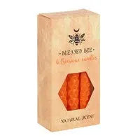 PACK OF 6 ORANGE BEESWAX SPELL CANDLES - Spellbound